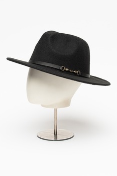 Trussardi, Palarie uni de piele intoarsa ecologica, Negru Trussardi, Palarie uni de piele intoarsa ecologica, Negru