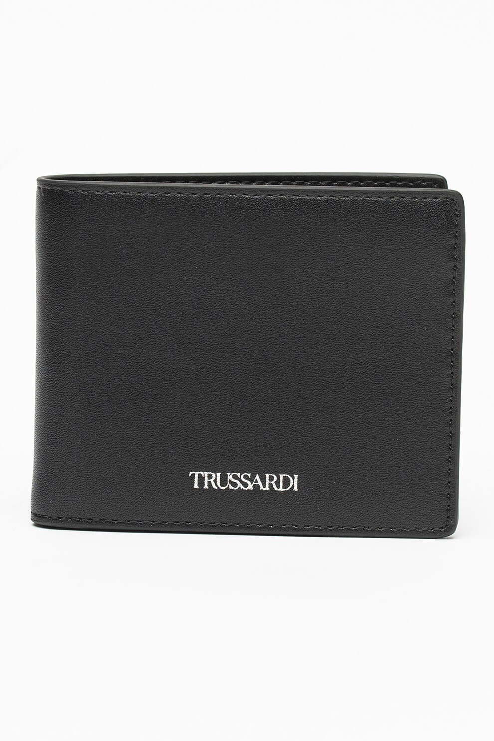 Trussardi, Portofel pliabil de piele, Negru