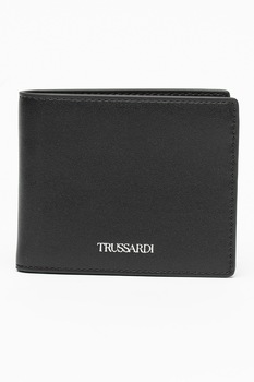 Trussardi, Portofel pliabil de piele, Negru Trussardi, Portofel pliabil de piele, Negru