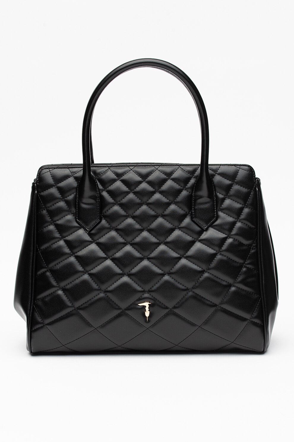 Trussardi, Geanta tote matlasata de piele ecologica Daisy, Negru