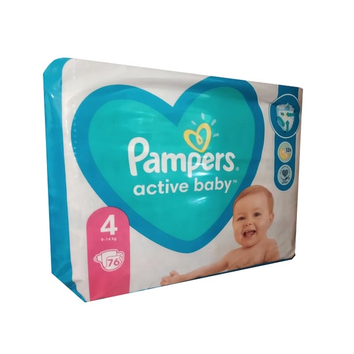 Scutece Pampers Active Baby Nr. 4 (8-14kg) 76 bucati