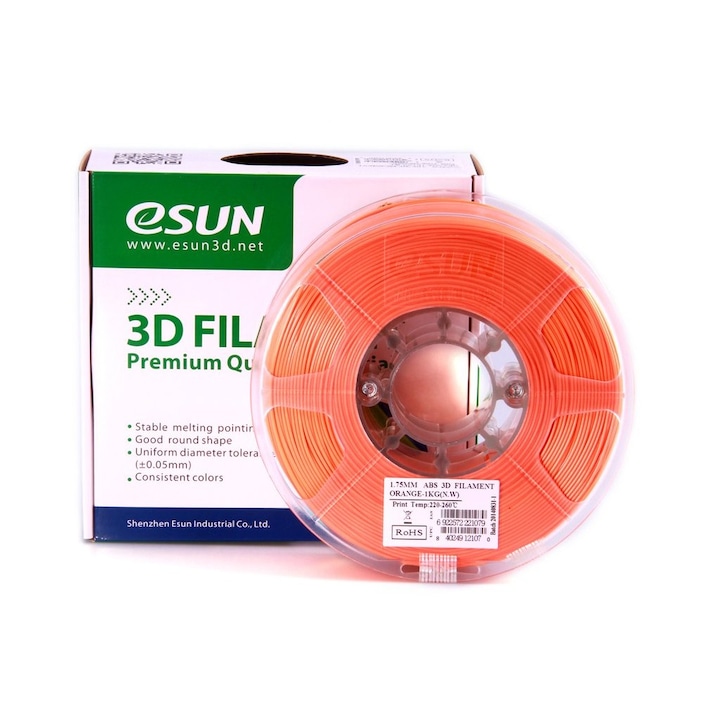 Консуматив ESUN за 3D принтер, ABS, 3.00 mm, 1 kg, Оранжев