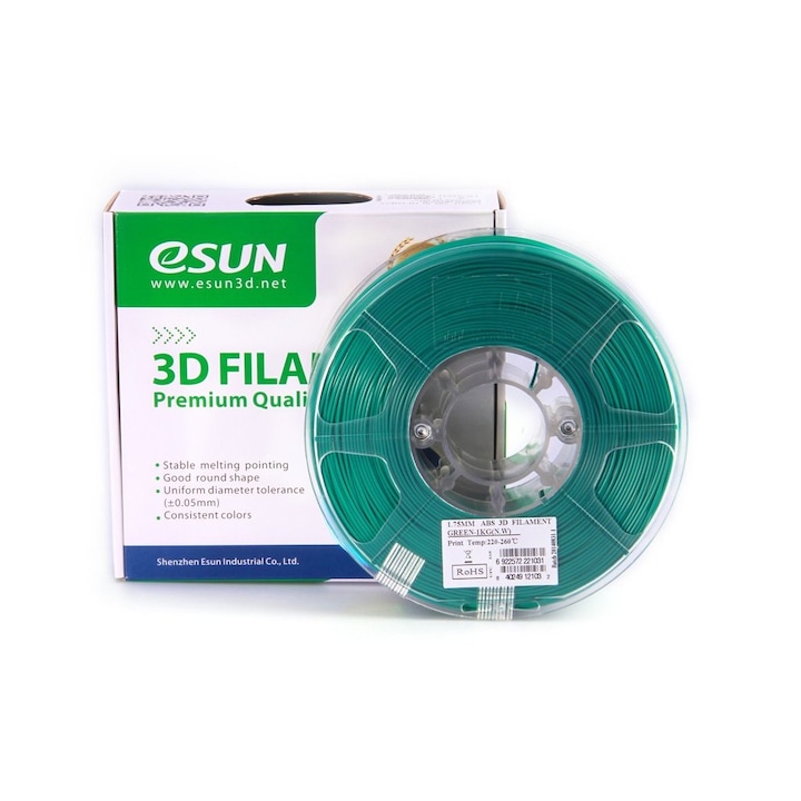 Консуматив ESUN за 3D принтер, ABS, 1.75 mm, 1 kg, Зелен
