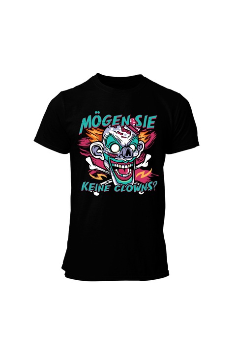 Tricou barbati, HAPPYMERCH, Nu-ti plac clovnii, Negru, 3XL INTL