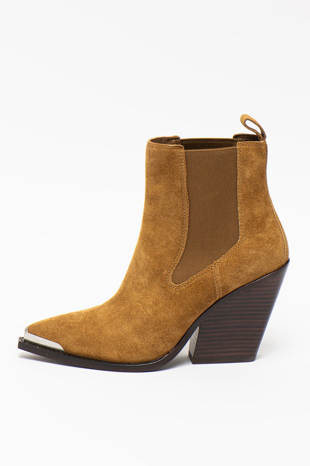 ASH, Botine Chelsea din piele intoarsa Bowie, Maro caramel