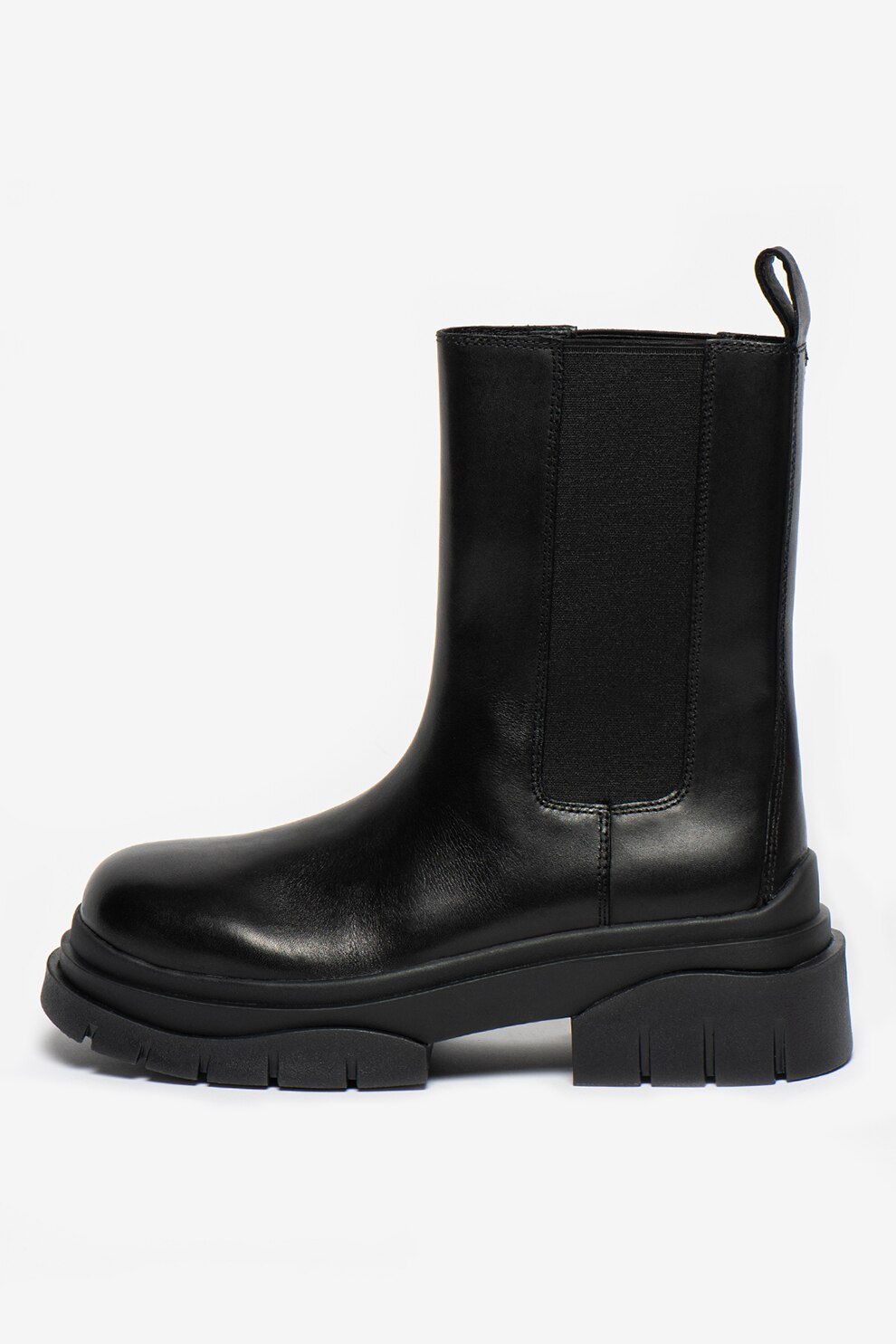 ASH, Ghete de piele cu aspect masiv Storm, Negru, 36