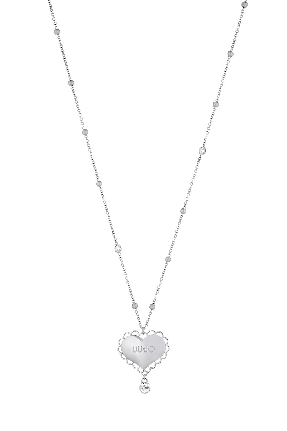 Liu Jo, Colier cu pandantiv inima si cristale, Argintiu