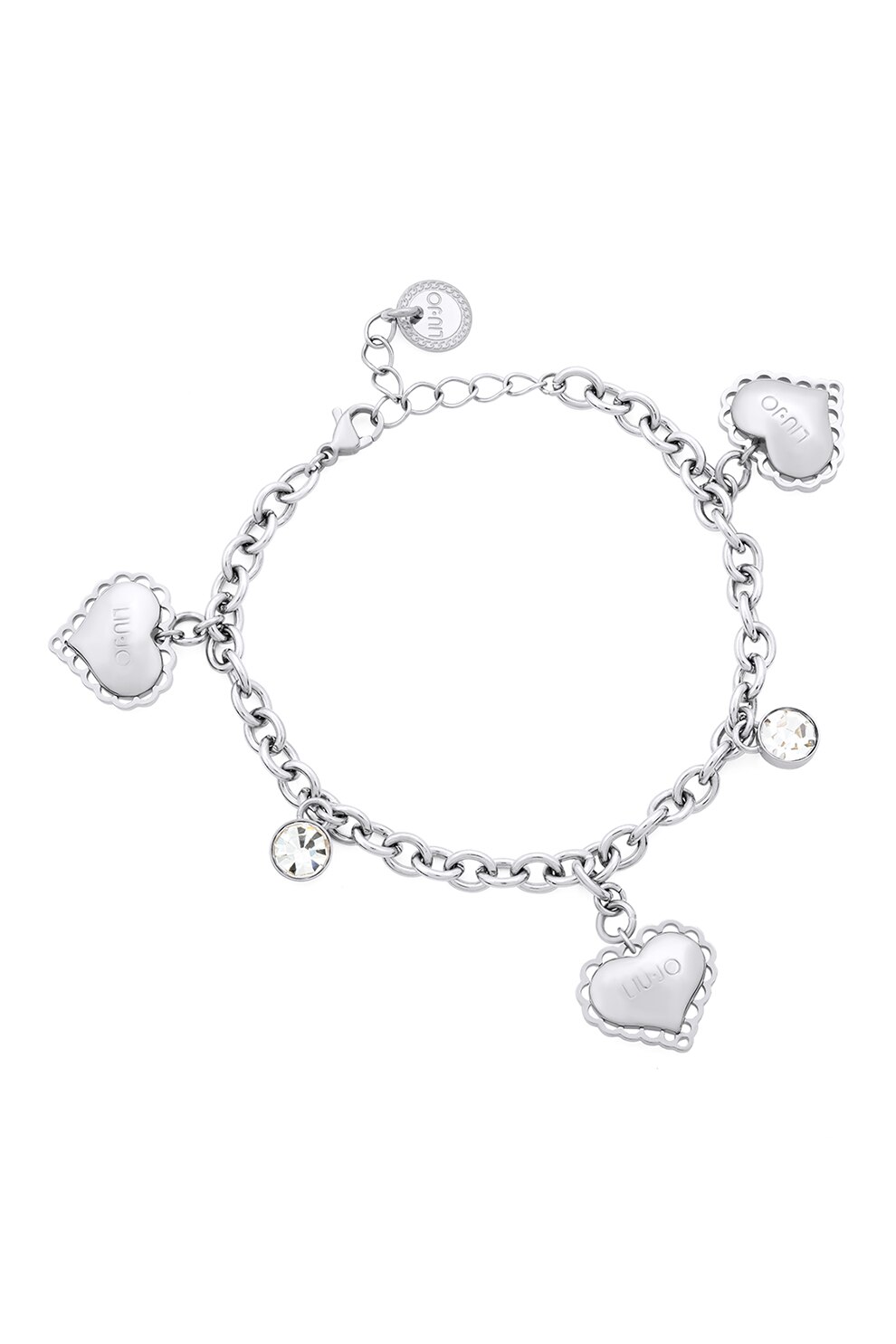 Liu Jo, Bratara din lant cu talismane inima, Argintiu