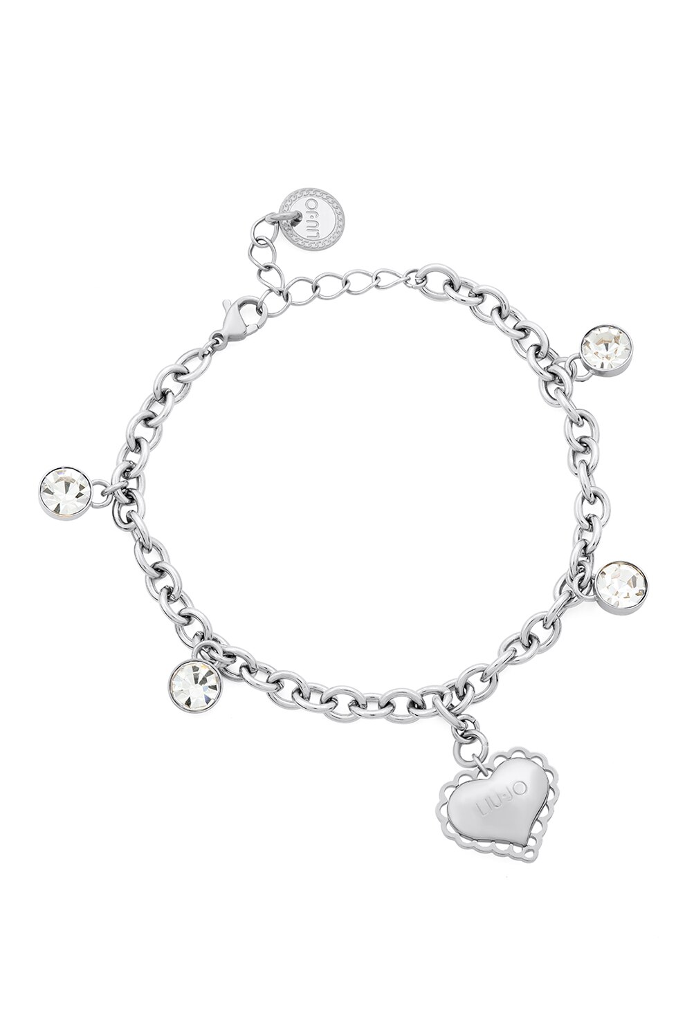 Liu Jo, Bratara din lant cu talisman inima, Argintiu