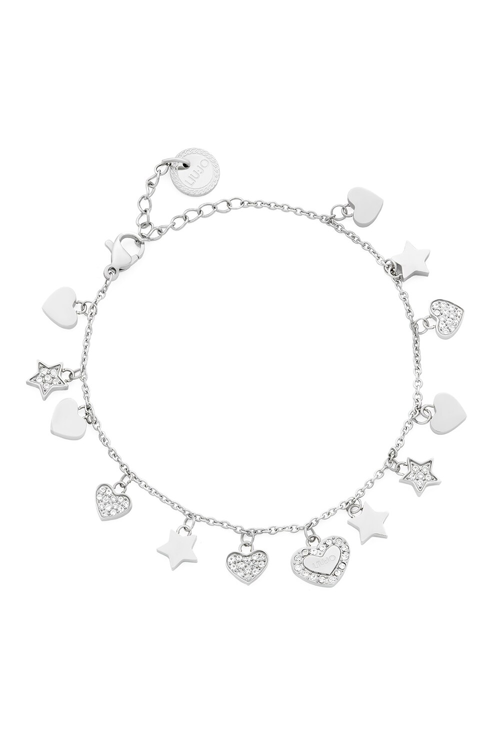 Liu Jo, Bratara cu talismane decorate cu cristale, Argintiu