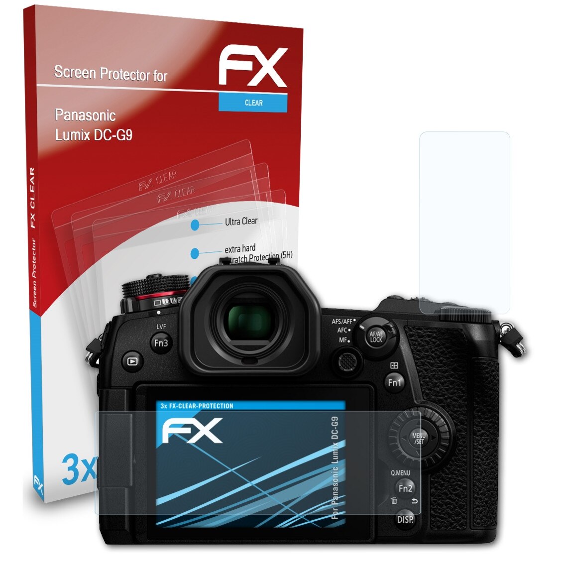 Pack 3x Protecteurs D'écran AtFoliX FX-Clear Pour Panasonic Lumix DC-G90 - Anti-rayures, Facile à Poser