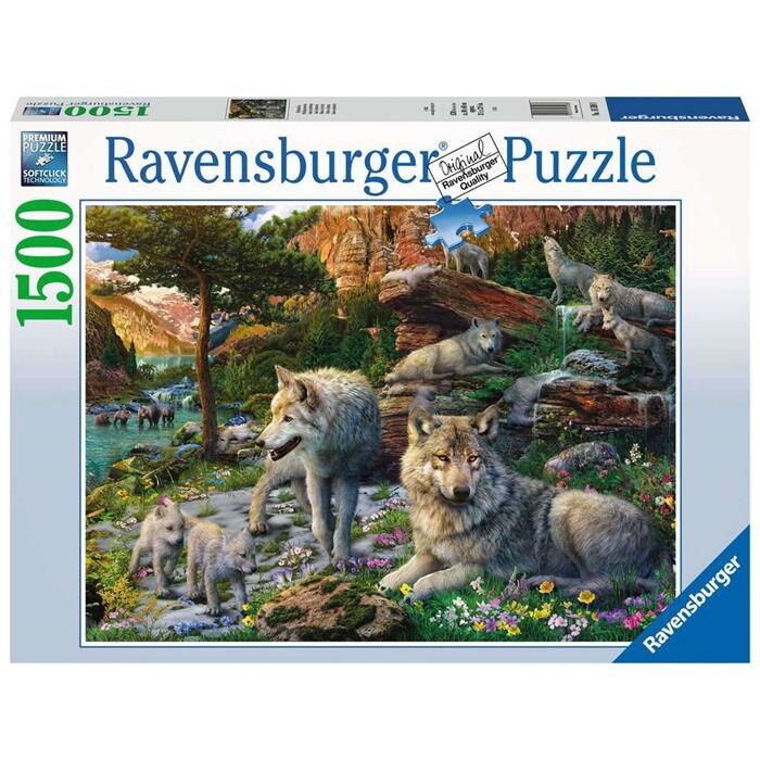 Puzzle Ravensburger Lupii Primavara 1500 de Piese