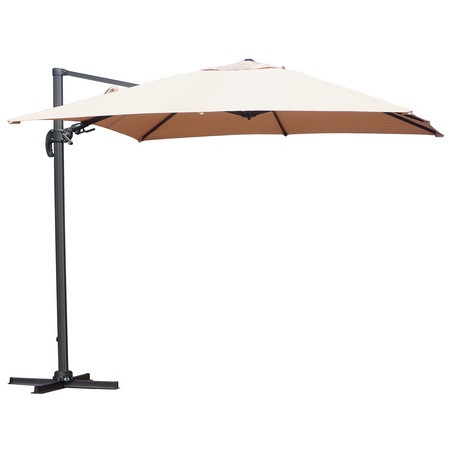 Umbrela Kring Malta, 3x3m , inclinatie, culoare bej