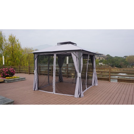 Pavilion impermeabil Kring Bermuda cu protectie UV pentru gradina / terasa / curte, poliester , 300x300 cm