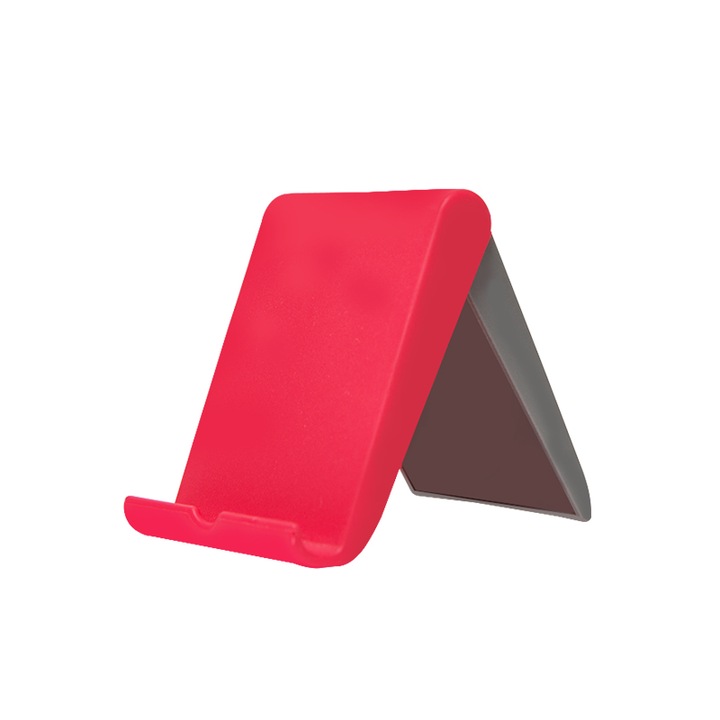 Suport/Stand pentru telefon, pentru birou sau noptiera, pliabil, portabil, ajustabil Rosu, YULMI