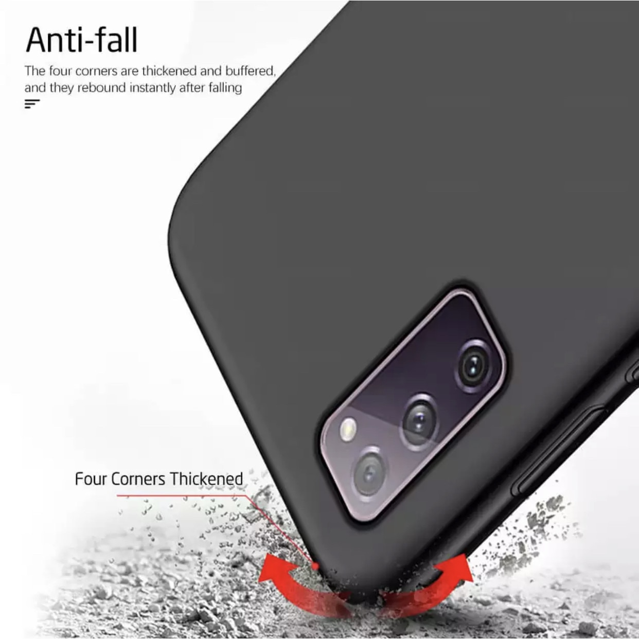 Husa din silicon ultra-slim MATA cu microfibra pe interior, compatibila cu Samsung Galaxy S20 FE / S20 FE 5G, Neagra