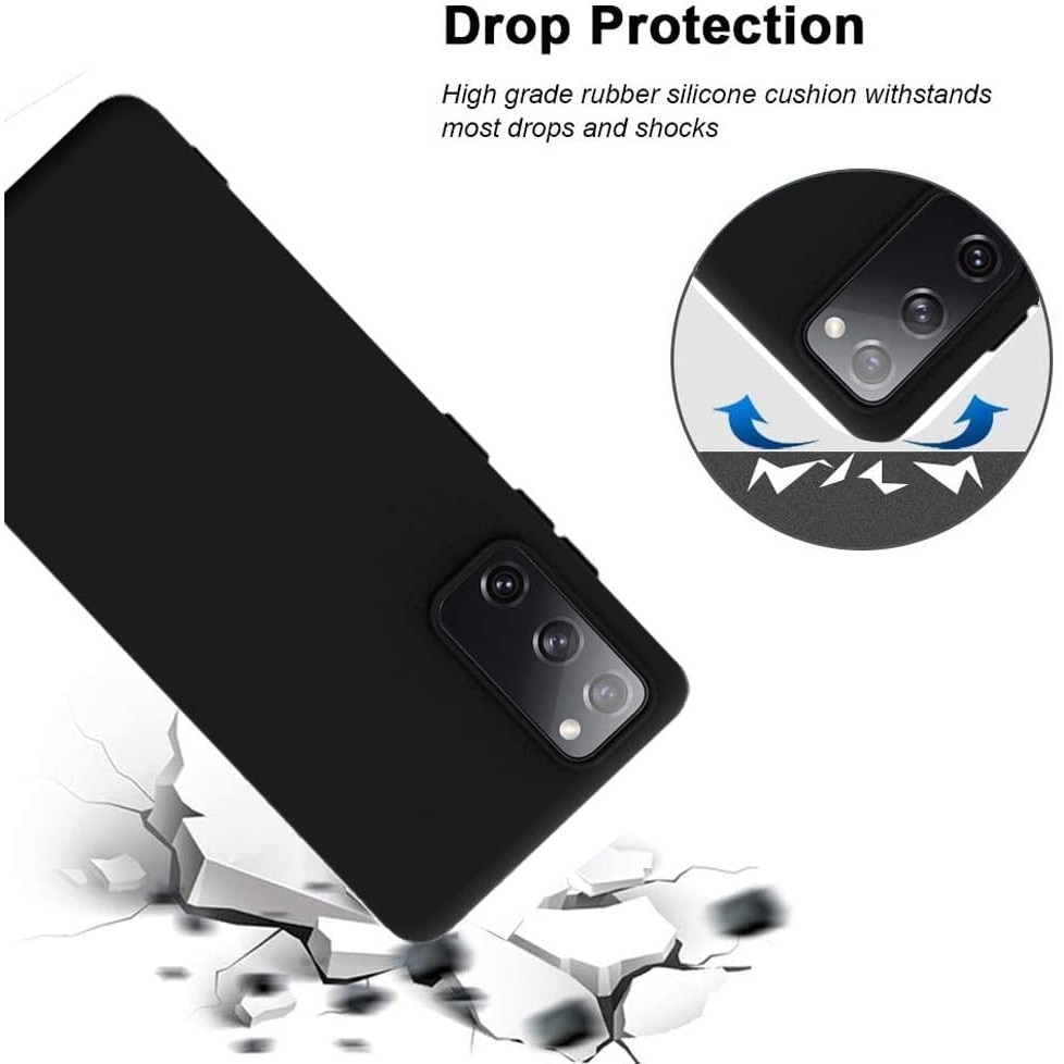Husa din silicon ultra-slim MATA cu microfibra pe interior, compatibila cu Samsung Galaxy S20 FE / S20 FE 5G, Neagra