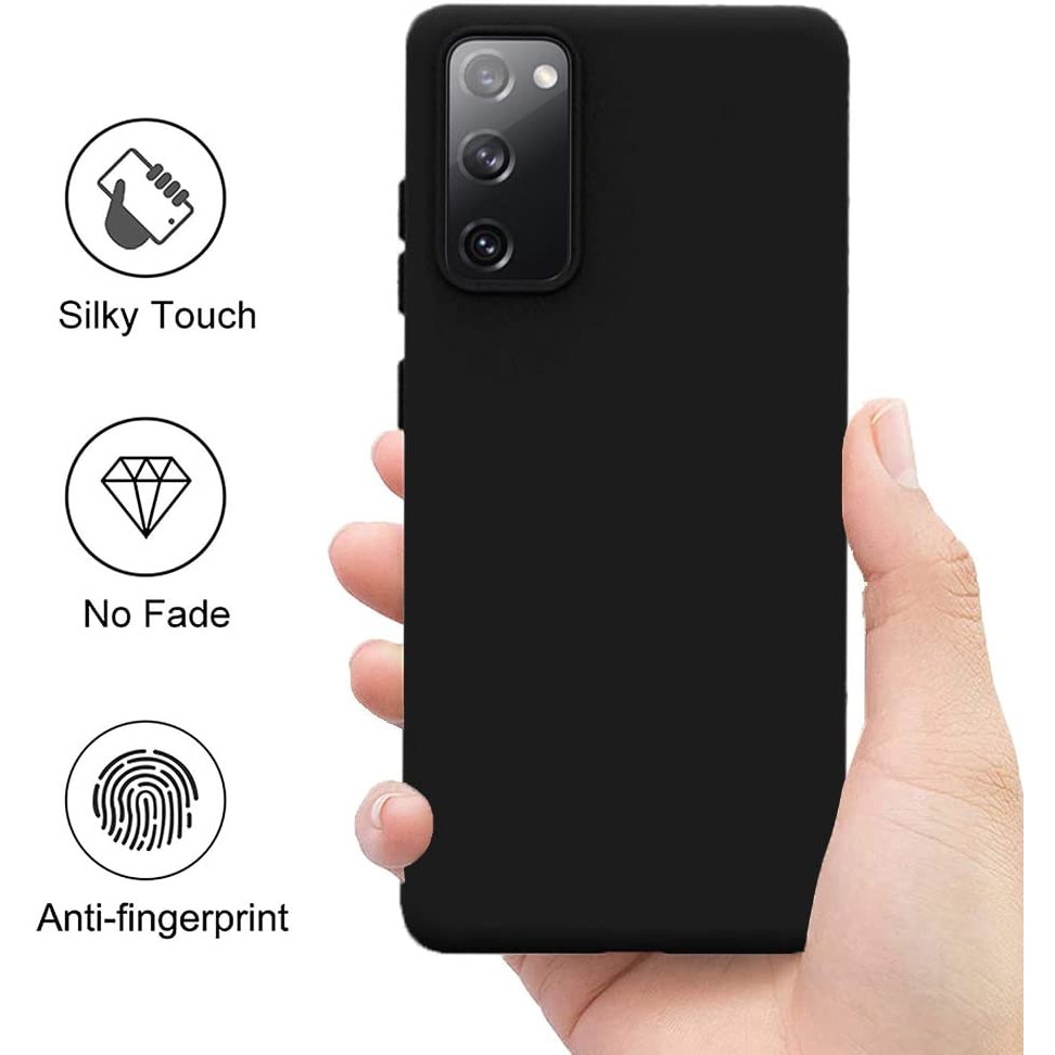 Husa din silicon ultra-slim MATA cu microfibra pe interior, compatibila cu Samsung Galaxy S20 FE / S20 FE 5G, Neagra