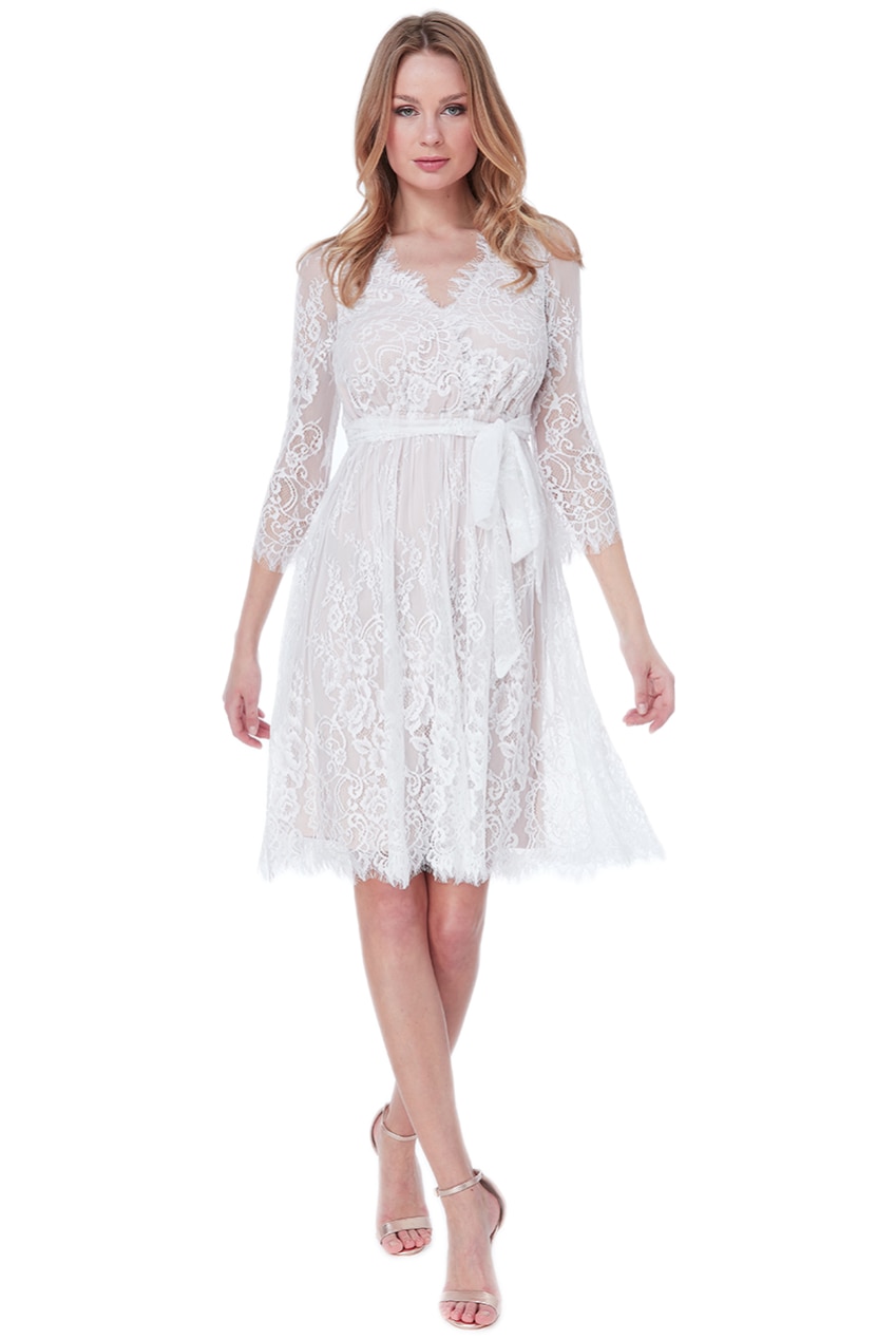 Rochie ocazie city goddess GD 1577, Alb