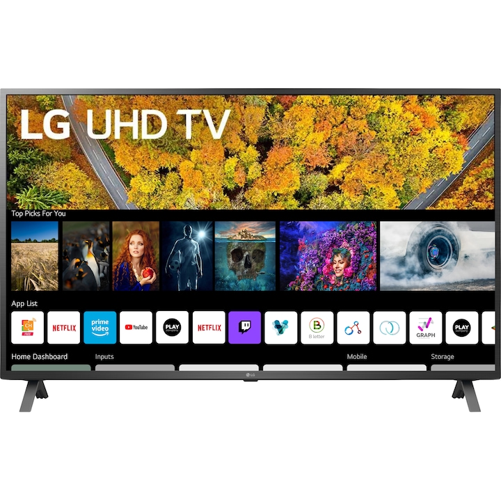 Телевизор LG 55UP76703LB, 55" (139 см), Smart, 4K Ultra HD, LED, Клас G