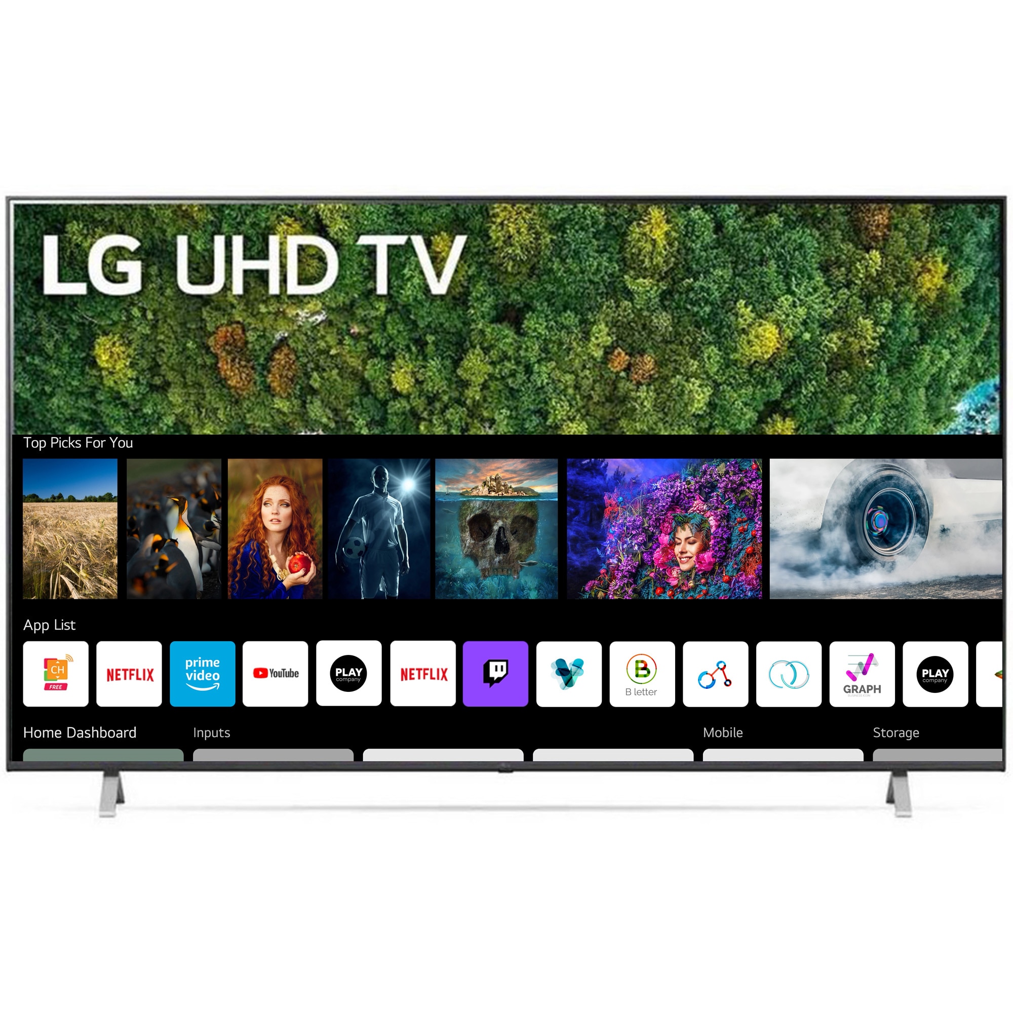 Televizor LG 70UP77006LB, 178 cm, Smart, 4K Ultra HD, LED, Clasa G