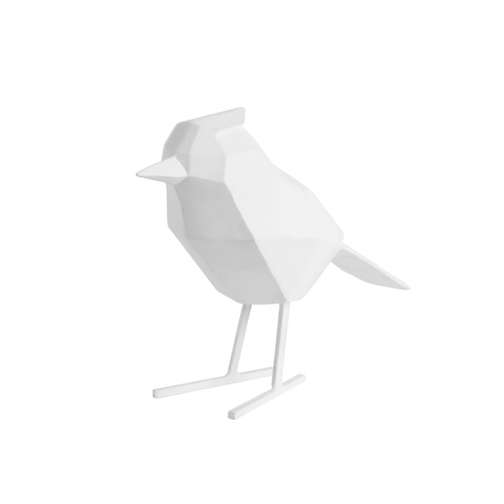 Statueta BIRD LARGE WHITE, 18.5 x 9 x 24 cm
