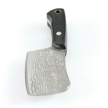 Mini-Satar Breloc, Otel Inoxidabil, Forjat Manual, Pattern Damasc, Maner Lemn, Husa; Cutie Inclusa, Blades® Mini-Satar Breloc, Otel Inoxidabil, Forjat Manual, Pattern Damasc, Maner Lemn, Husa; Cutie Inclusa, Blades®