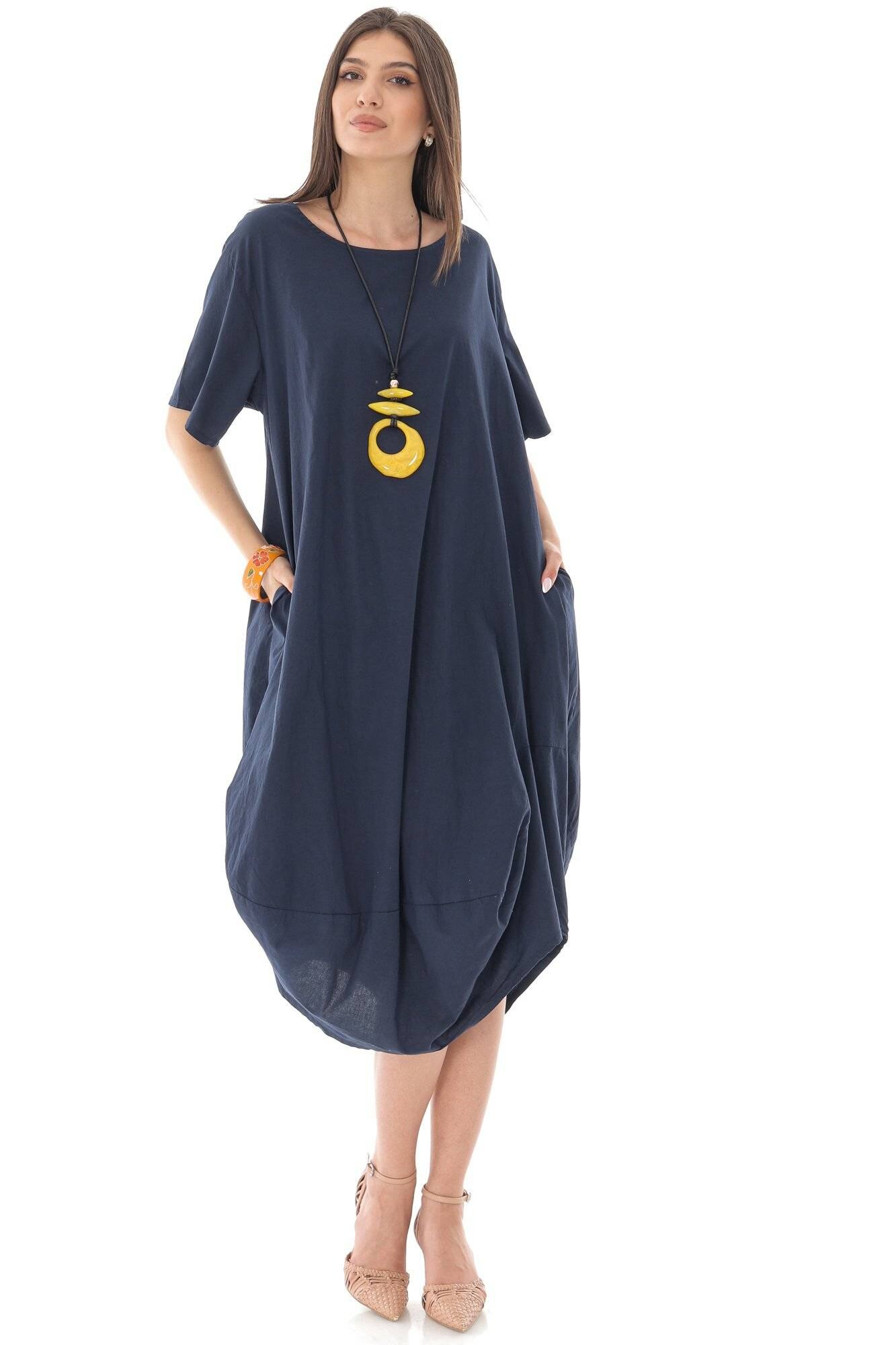 Rochie, ROH DR4310, bleumarin, lejera, OneSize