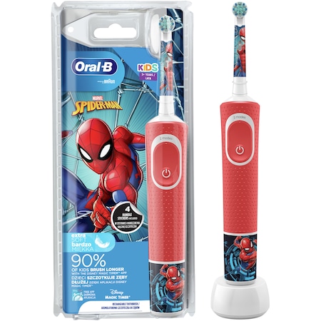 Ел. четка за зъби Oral-B D100 Vitality Spiderman, За деца