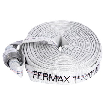 Rola furtun panzat tip pompieri Fermax, 1 tol, 30m cu cuple Rola furtun panzat tip pompieri Fermax, 1 tol, 30m cu cuple