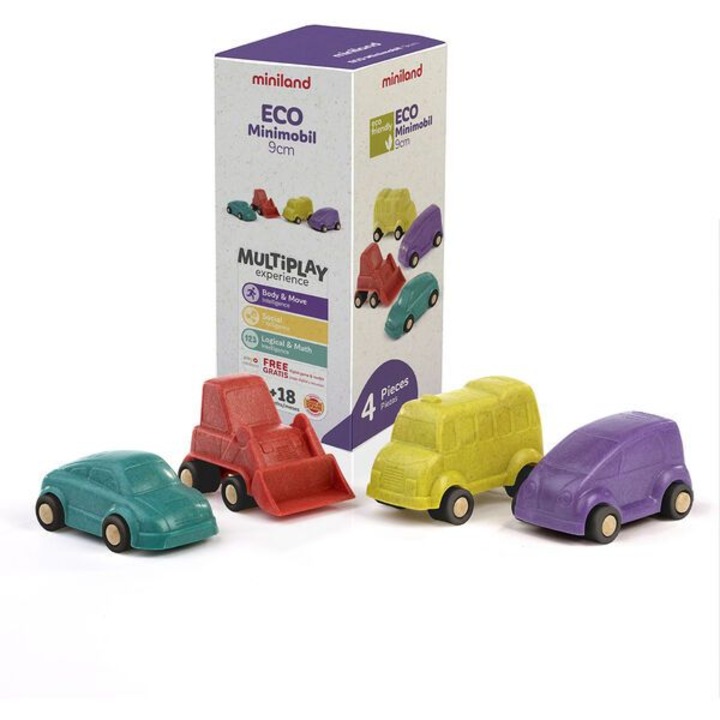 Miniland: ECO kisautó szett, 9 cm
