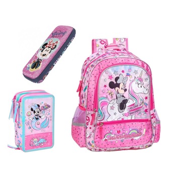 Set Scoala Minnie 1 - Ghiozdan, Penar Echipat, Penar Etui Set Scoala Minnie 1 - Ghiozdan, Penar Echipat, Penar Etui