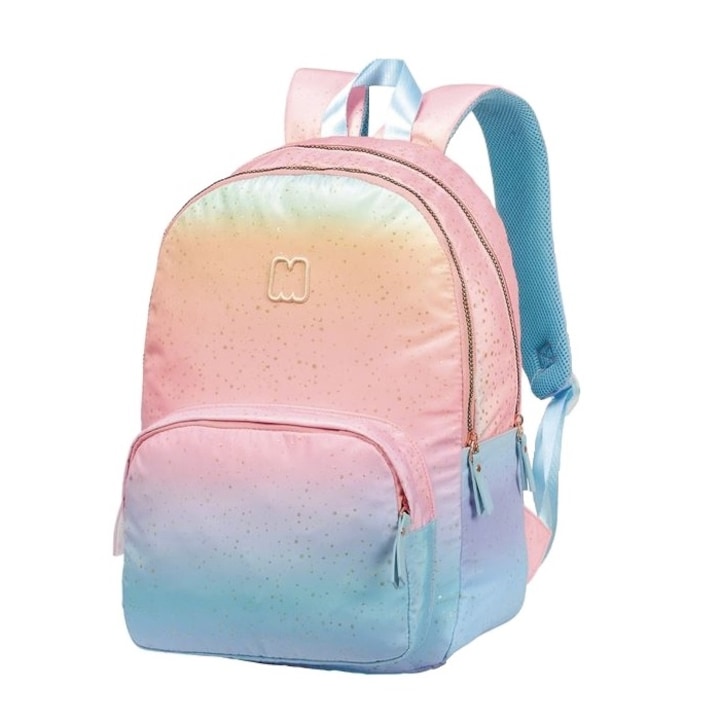 Iskolai hátizsák, laptop rekesszel, lányoknak, pasztell színek "Pillecukor,