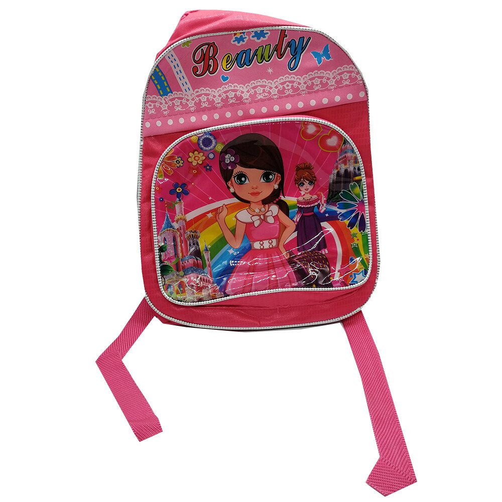 Ghiozdan 2 Compartimente pentru Gradinita, fete, material textil, 35x26cm, Roz, Vision® Prescolari