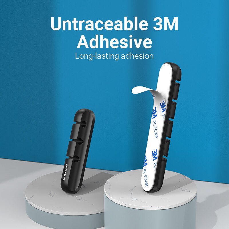 Set 2 bucati, Manager de cabluri negru cu 5 porturi, Vention - eMAG.ro