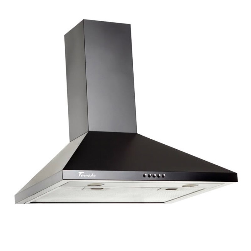 Hota tip Cupola Tornado Kent 750 (50) LED, 1 motor Turbo, latime 50 cm, 3 viteze, absorbtie 750 m3/ora, filtru anti-grasimi aluminiu 5 straturi, Negru
