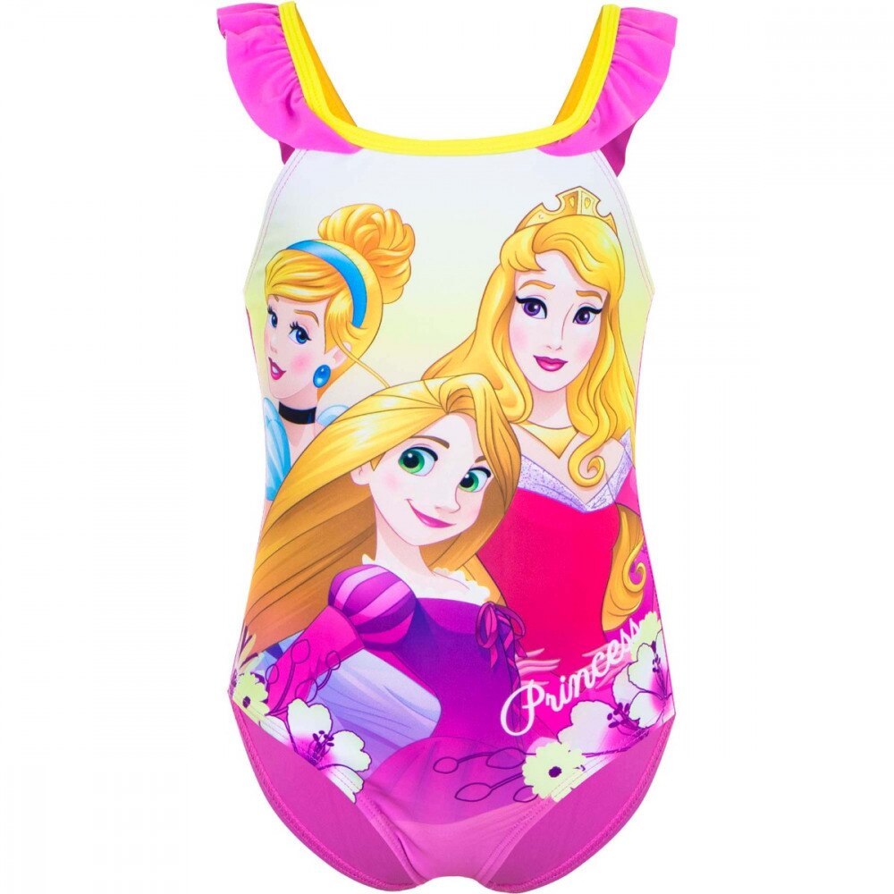 Costum de baie intreg cu funda Prinsele Disney 8430, Roz deschis
