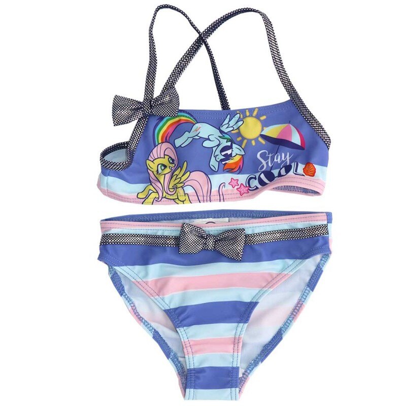 Costum de baie 2 piese cu fundite My Little Pony 8440, Bleu
