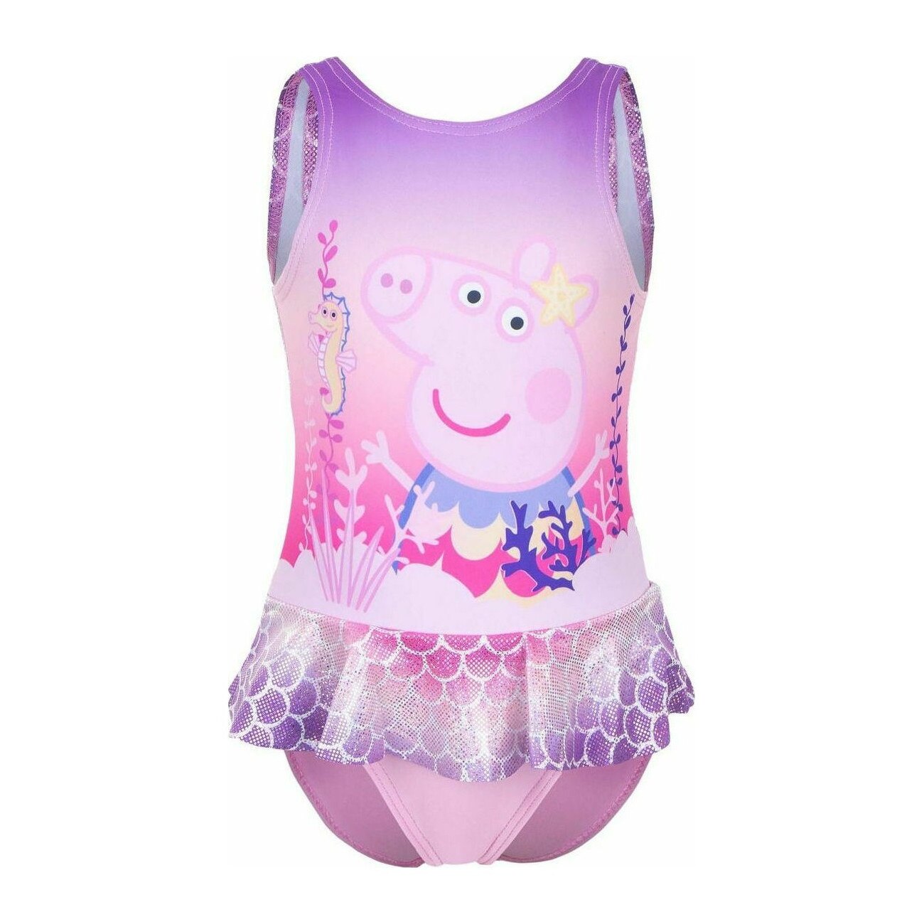 Costum de baie intreg cu funda Peppa Pig 8503, Roz