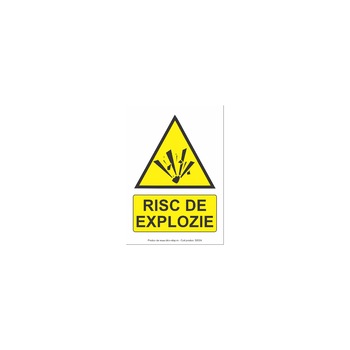 Risc de explozie - Indicator de avertizare S2024, PVC (Komatex) 3 mm, 300x400mm Risc de explozie - Indicator de avertizare S2024, PVC (Komatex) 3 mm, 300x400mm