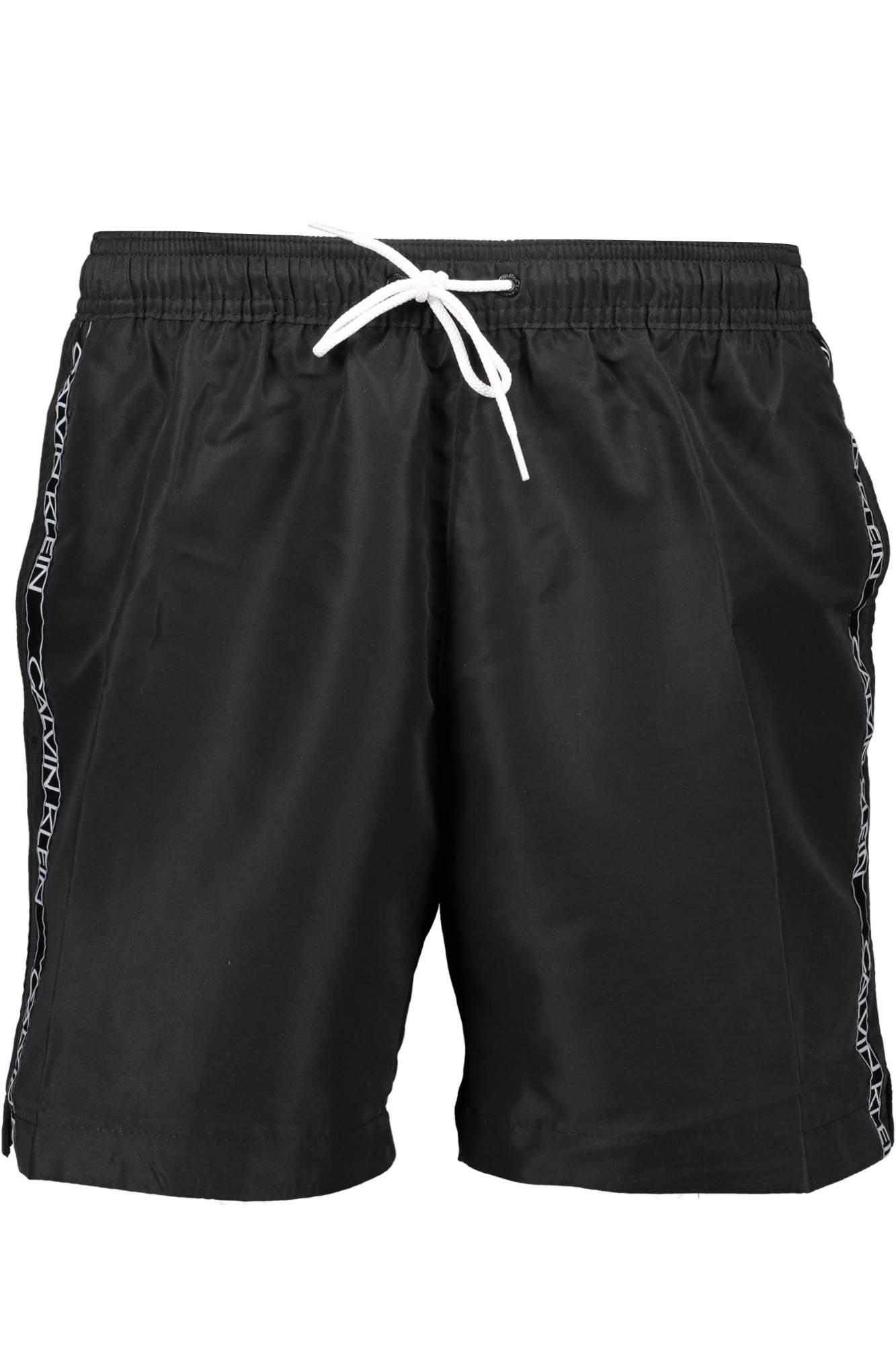 Pantaloni scurti de baie, Calvin Klein, negru, logo lateral, Negru