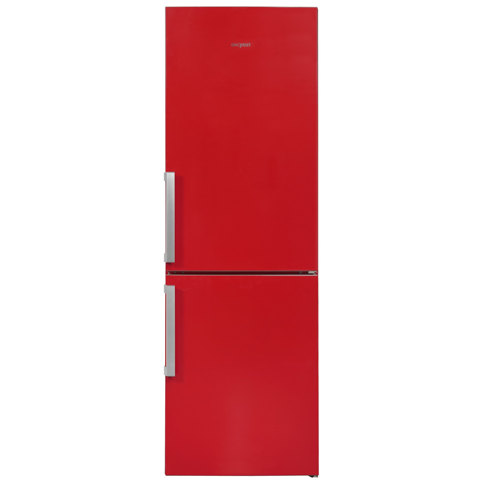 Combina frigorifica RETRO Exquisit KGC35-H-280E ROT, Clasa E, Volum net 292L, No Frost frigider, rosu