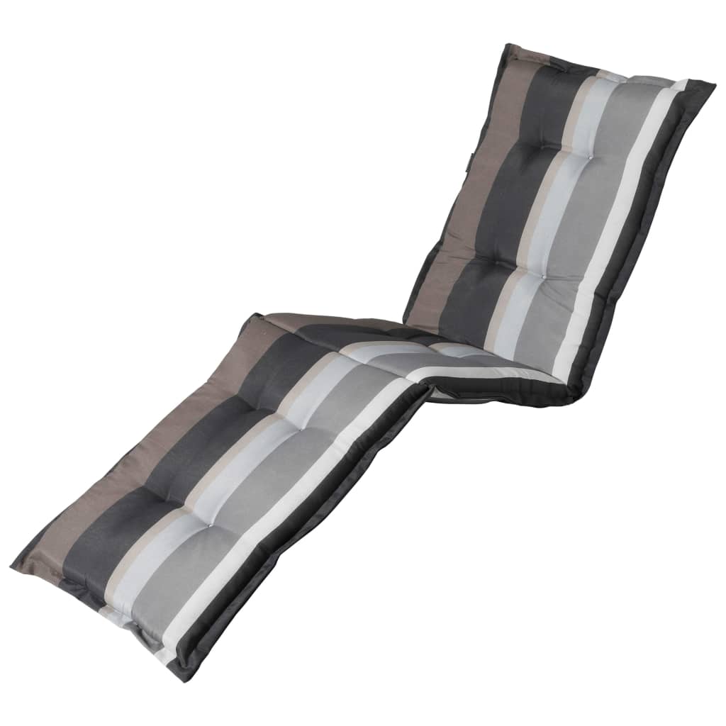 Perna de sezlong Stripe, Madison, Bumbac-poliester, 200 x 60 cm, 7 cm, Gri