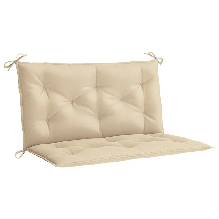 Perna banca de gradina vidaXL, bej, 100x(50+50)x7 cm, material oxford, 1.97 Kg