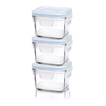 Set 3 caserole din sticla, 210 ml - Glasslock Set 3 caserole din sticla, 210 ml - Glasslock