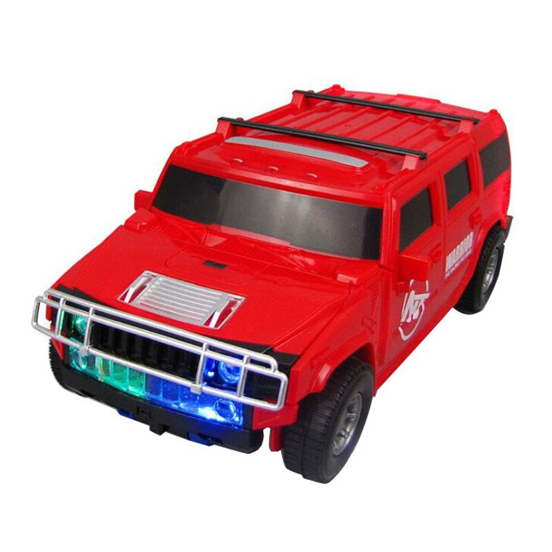 Jucarie transformabila masina cu sunete si lumini, ASKSA, cadou pentru baieti si fete, model SUV rosu, + 2 ani, 22.5 x 12 x 9.5 cm