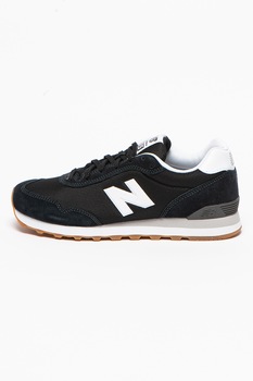 New Balance, Pantofi sport cu detalii de piele intoarsa 515, Negru/Alb New Balance, Pantofi sport cu detalii de piele intoarsa 515, Negru/Alb