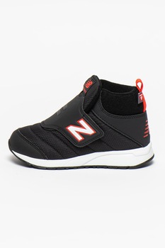New Balance, Pantofi sport mid-high cu velcro si logo Cozy, Negru/Rosu New Balance, Pantofi sport mid-high cu velcro si logo Cozy, Negru/Rosu