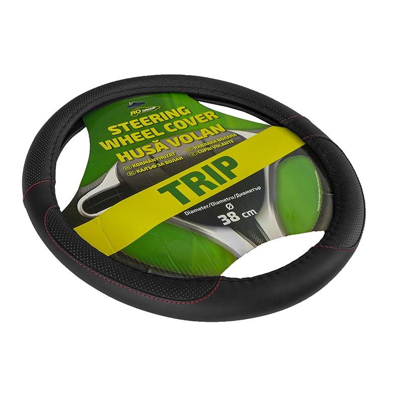 Husa volan Trip din piele ecologica neagra,marimea M