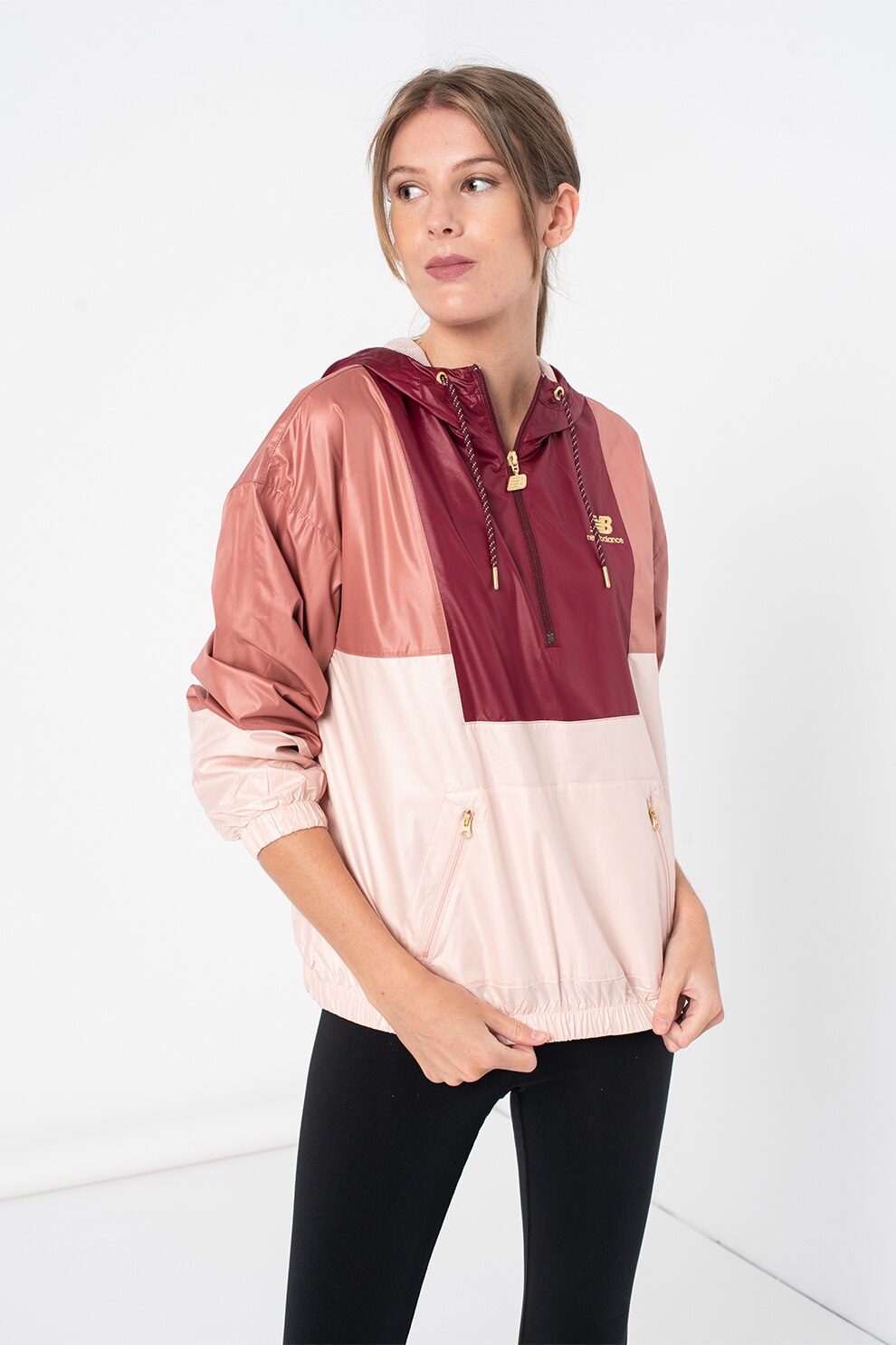 New Balance, Hanorac supradimensionat Higher Learning, roz prafuit, roz pal, violet tyrian